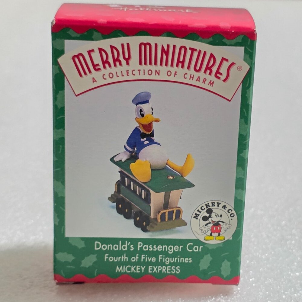 Hallmark Merry Miniatures Donald's Passenger‎ Car Mickey Express Ornament New